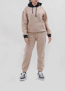 Chándales con estilo para mujer de primera calidad de peso pesado, nuevas sudaderas, pantalones, conjunto 550 y 330 GSM 100%, cuello con capucha de algodón de talla grande - Product Image 3