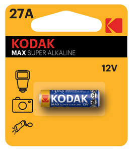 1 pezzo. Batteria alcalina Kodak Max Super 12V 27A per telecomandi e fotocamere (confezione blister) - Product Image 1