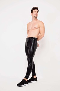 Mallas para correr para hombre, mallas deportivas para hombre, gimnasio, entrenamiento físico, secado rápido, negro, Metalik, mallas de piel de serpiente, pantalones para correr informales - Product Image 2