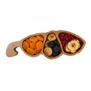 Wooden Pea Shaped Serving Tray Handcrafted Natural Polished Wood Durable Portable <b>Platter</b> Eco Friendly Durable Available Usage - Product Image 1