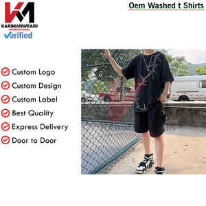 Camisetas de gran tamaño Vintage para hombre y mujer, ropa informal lavada con ácido, camisetas informales, camisetas de moda Retro, cómodas y elegantes - Product Image 3