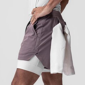 Double <b>Layer</b> Blank Men Casual Running Shorts 100% Polyester Solid Pattern Design Private Label Fitness Wear Shorts Wholesale - Product Image 5