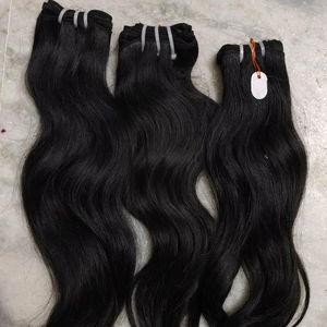 Extensiones de cabello humano virgen 100% de alta calidad al por mayor de fábrica, paquete de cabello indio crudo, onda Natural, estilo Yaki, onda profunda suelta - Product Image 1