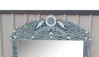 Miroir mural de mariage haut de gamme en nacre incrustée, écologique, couleur personnalisée, forme irrégulière, décoration élégante faite à la main pour
