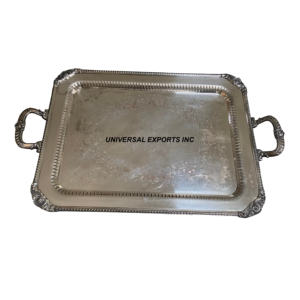 Bandeja de chocolate dorada de metal hecha a mano de calidad superior con asa Bandeja de chocolate elegante y decorativa elegante - Product Image 4