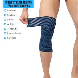 Logo personnalisé Powerlifting Genouillère Wraps Strap Heavy Duty Power Lifting Genou Wraps compression Workout Gym Accessoires - Product Image 5