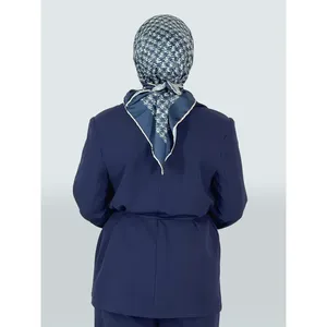 Alessa Chic <b>Button</b> Decorated Hijab <b>Blazer</b> Set - Product Image 4