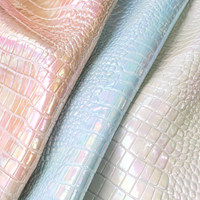 Fabrik-Großhandel Regenbogen-Farbverlauf Krokodilmuster Kunstleder Glanzmaterial für die Herstellung von Taschen und High-Heel-Handtaschen