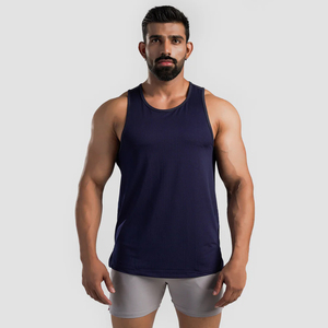 Camiseta sin mangas de algodón para hombre de secado rápido transpirable de último diseño, ropa de gimnasio de talla grande, camiseta sin mangas de punto para Fitness - Product Image 1