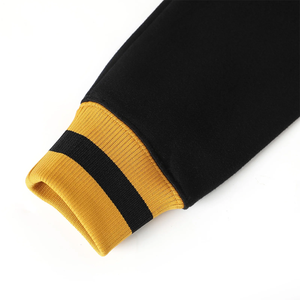 เสื้อมีฮู้ดแบบพรีเมี่ยมสีดำอัลฟาสำหรับทุกเพศเสื้อฟลีซหนักผ้ากำมะหยี่ปักลายแนวสตรีทเสื้อสวมหัวเย็นน้ำแข็ง - Product Image 5