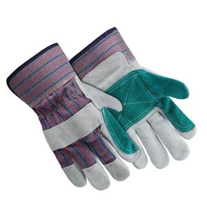 Venta completa de fábrica, guantes de trabajo de utilidad General de seguridad de Palma de piel de vaca dividida de doble capa económicos para Unisex - Product Image 4