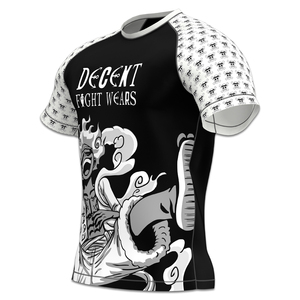 Rashguard BJJ à manches courtes personnalisé, respirant, à compression, pour enfants et adultes - Équipement d'entraînement professionnel de grappling MMA - Product Image 2