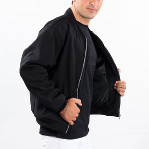 Chaqueta Bomber para Hombre al por Mayor, Personalizada, con Decoración de Piel, Nuevo Diseño, Moderna, Transpirable, Blanca, para Invierno - Product Image 1
