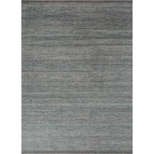 Tapis en laine afghane noué à la main de couleur bleue unie pour la maison, pour le salon, le couloir, la chambre des adolescents, motif abstrait rectangulaire - IA-1675 - Product Image 1