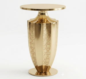 Lot de 2 vases bulbes en verre soufflé doré rustique au design moderne, coulée d'aluminium de meilleure qualité avec vases en métal en fer - Product Image 5