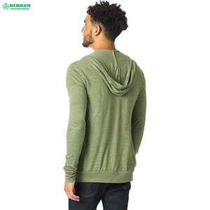 Vente en gros de sweats à capuche unisexes légers de couleur moutarde uni 2024, 100% coton, molleton/polaire française, doux, durables, séchage rapide - Product Image 4