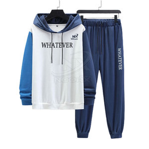 Men's Customized Cotton Two-Piece <b>Tracksuit</b> Set New Design Solid Pattern Street Wear for Winter-Plus Size Bulk - Product Image 1