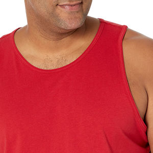 OEM Men's Casual Gym <b>Tank</b> <b>Top</b> Front Logo Breathable Knitted <b>Tank</b> for Lifestyle Workout Embroidery <b>Lace</b> Button Offset Printing - Product Image 4