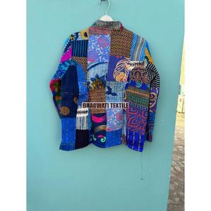 เสื้อแจ็คเก็ตผ้าฝ้ายลายดอกไม้สไตล์โบฮีเมียนพิมพ์ลายปะติดเป็นมิตรกับสิ่งแวดล้อมระบายอากาศฤดูใบไม้ร่วงฤดูหนาว - Product Image 2