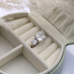 Clear Quartz <b>CZ</b> Stone Square Design Cluster Zircon 925 Sterling Silver <b>Ring</b> Wholesale Turkish Jewelry - Product Image 4