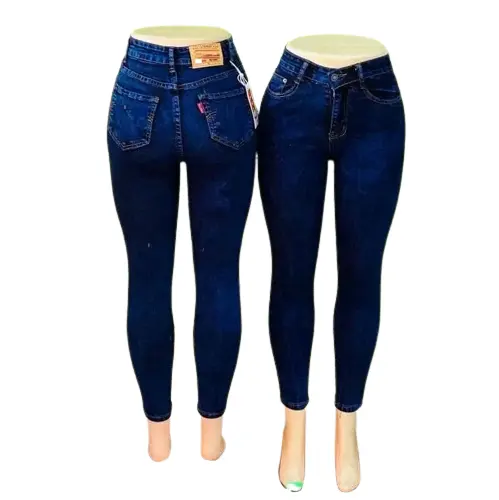 Prix d'usine pas cher Fabricant fournisseur basique slim jambe large coupe droite jeans délavés pour femmes meilleure qualité logo personnalisé