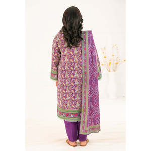 Conjunto de 3 Piezas de Salwar Kameez de Algodón Estampado Khaddar con Dupatta, Vestido Étnico Pakistaní para Festivales, Estilo Indio-K-52112 - Product Image 5