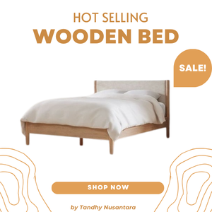 Cama de diseño moderno, cama de madera tamaño King, cama tapizada, tela clásica con mechones para muebles de dormitorio - Product Image 6