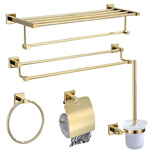 La construcción del juego de baño de metal resistente a la oxidación garantiza un excelente rendimiento incluso en entornos de baño con alta humedad. - Product Image 1