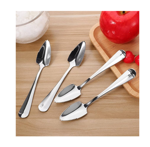 Cuchara de frutas cítricas medio dentada Cuchara de acero inoxidable Accesorios de cocina Cuchara de pomelo de fruta de acero inoxidable de buena calidad - Product Image 2