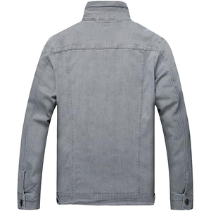 Chaqueta vaquera de manga larga para hombre, ligera, desgastada con tela vaquera de alta calidad y de primera calidad - Product Image 2