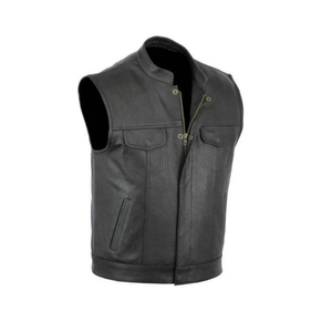 Chaleco de Motociclista de Cuero Genuino de Alta Calidad Personalizado al por Mayor para Hombre con Ajuste Clásico y Construcción Duradera - Product Image 6