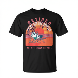 เสื้อยืดวินเทจสำหรับผู้เกษียณอายุตำแหน่งหัวหน้าพยาบาล ไม่ใช่ปัญหาของฉันอีกต่อไป - Product Image 2