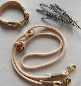 Rope <b>leashes</b> & rope collars for <b>dogs</b> - Handmade 2-way adjustable Available as a set or individually - Product Image 1