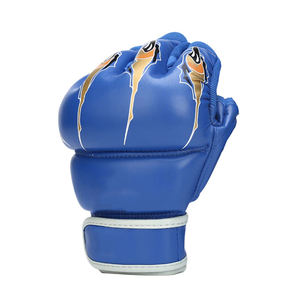 Vente chaude Gants d'entraînement de boxe MMA en cuir de haute qualité en gros avec poignées antidérapantes Logo personnalisé Gants de sparring - Product Image 5