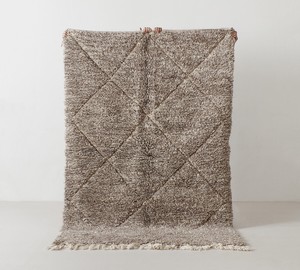 Alfombras de lana pura de diseño moderno, tapete anudado a mano, de área de lana marroquí - Product Image 6