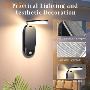 Lampe solaire murale pliable best-seller avec détecteur de mouvement, LED blanc chaud pour la sécurité des marches d'entrée et des allées - Product Image 4