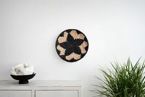 Venta caliente bohemio Seagrass decoración colgante de pared forma redonda conjunto de varias piezas diseño de flores Vietnam hecho a mano OEM - Product Image 4