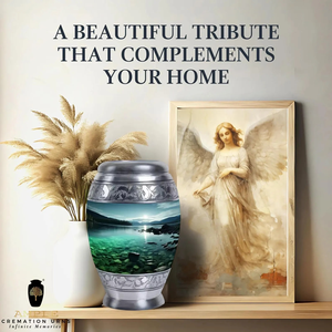 Urne commémorative en aluminium fabriquée à la main Urnes funéraires en métal avec revêtement Meena Large (220 Cu In) et souvenir - Product Image 4