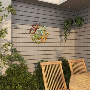 Décoration murale florale en métal pour la maison Sculpture en fer faite à la main élégant salon chambre panneau d'accent intérieur - Product Image 6