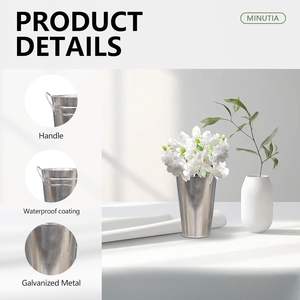 Florero de Metal contemporáneo, diseño moderno hecho a mano para mesa de comedor y decoración de escritorio de oficina, suministro al por mayor - Product Image 2