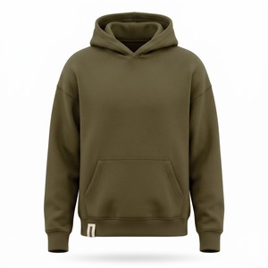 ผู้ผลิตเสื้อฮู้ดดี้แขนยาวทรงหลวมแบบยูนิเซ็กซ์  ผ้าฟลีซคอตตอน 420 GSM  ไม่มีเชือกผูก  ชายเสื้อแบบทอ  ทรงบ็อกซี่  รับผลิตแบบ OEM - Product Image 1