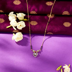 Simplicity Spark Gold & Diamond Mangalsutra moderne pour femmes - Product Image 5
