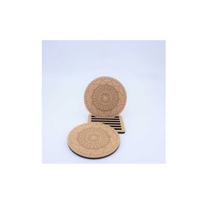 Enamel Print Handmade Modern Round Wood Tea Coffee Wine Glass Mats <b>Pads</b> High Quality Homeware Tableware Dinnerware Coaster - Product Image 3