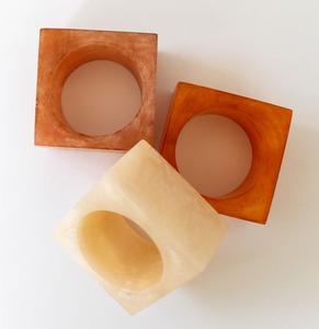 Servilletero de resina con corte de diamante, varios colores, decoración de mesa para fiesta de boda, servilletero para restaurante y Hotel - Product Image 2