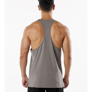 Compra al por mayor camiseta de entrenamiento personalizable Camiseta deportiva sin mangas Racerback Gym Tank Tops para hombres - Product Image 4