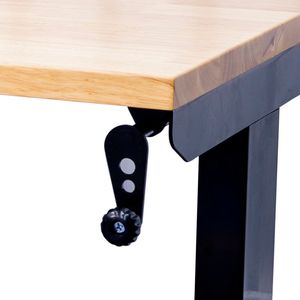 Banco DE TRABAJO DE MADERA moderno de 117cm, altura ajustable, escritorio compatible con OEM silencioso para garaje, Oficina mecánica de elevación convertible - Product Image 6