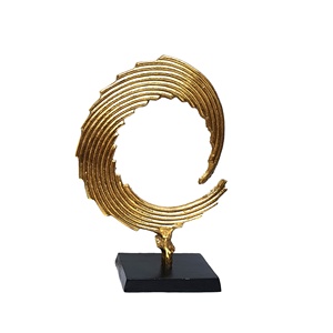 Sculpture en aluminium décorative de Tableau avec la petite taille de conception unique enduite naturelle de laiton et de poudre - Product Image 6