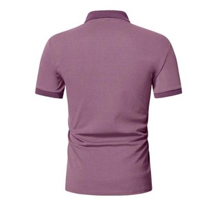 เสื้อโปโลผู้ชายแบบมีซิปเสื้อโปโลผ้าฝ้ายสีพื้นระบายอากาศได้ดีเสื้อกอล์ฟฤดูร้อนปักโลโก้ได้ตามต้องการ - Product Image 4