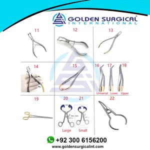 Alicates de ortodoncia, alicates de corte de extremo distal, cortador de ligaduras, pinzas para quitar bandas, juego dental de acero inoxidable, instrumentos quirúrgicos - Product Image 6