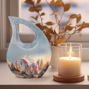 Urne en métal licorne pour cendres femmes urnes de crémation pour cendres humaines Mini urnes adulte homme petit pour cendres humaines taille personnalisée - Product Image 3